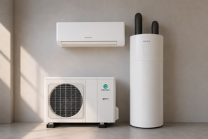 Équipements Heiwa : climatisation réversible, pompe à chaleur et chauffe-eau thermodynamique